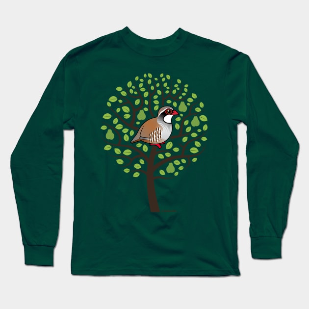 Birdorable Partridge in a Pear Tree Long Sleeve T-Shirt by birdorable